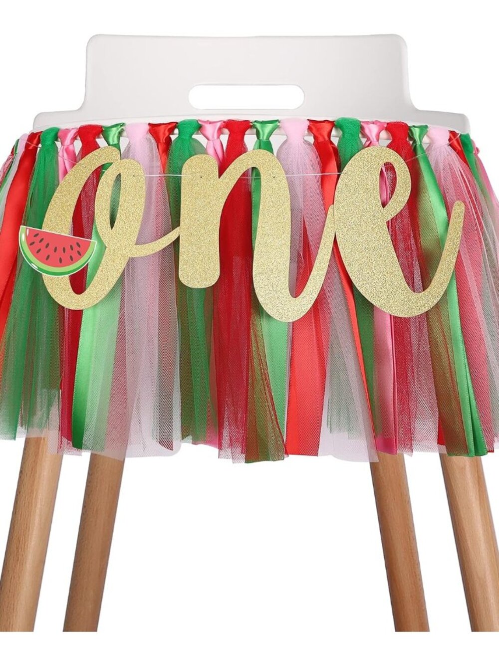 Watermelon Highchair Banner for Baby - Party Theme Pull Flag, High Chair Fabric